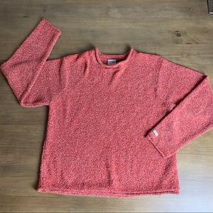 Columbia sportswear pink nubby sweater